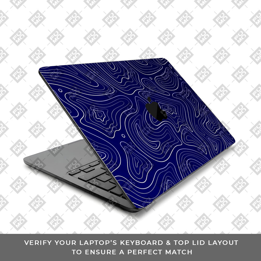 Deep Blue Contour Depths MacBook Air 13 M5 2026 Laptop Skin