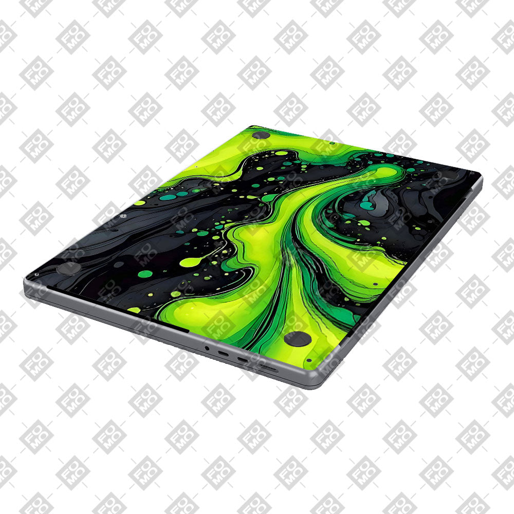 Air 15 M5 2026n Green Paint Swirls MacBook Air 15 M5 2026 Laptop Skin