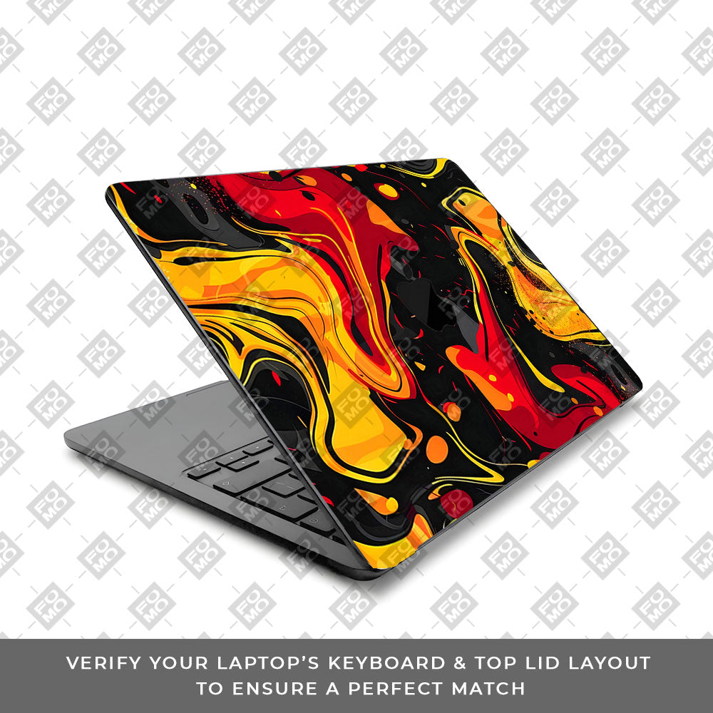 Lava Burst MacBook Air 13 M5 2026 Laptop Skin
