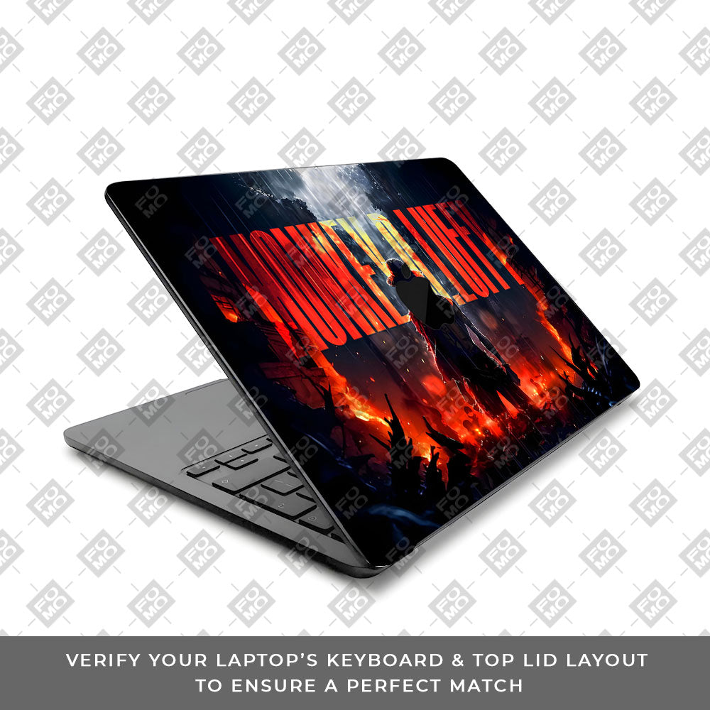 Monkey D. Luffy Blazing Red MacBook Air 13 M5 2026 Laptop Skin