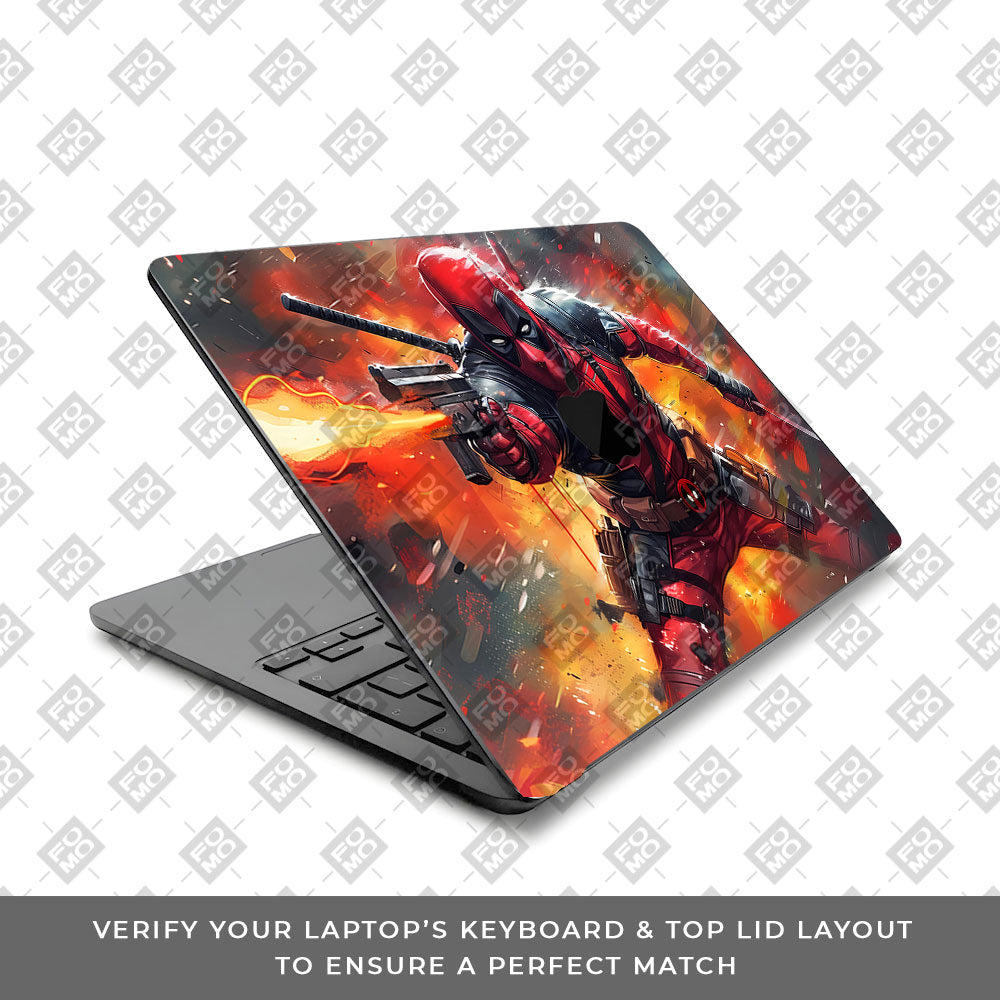 Deadpool in Action MacBook Air 13 M5 2026 Laptop Skin