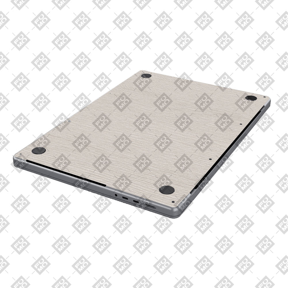 Textured White Wood MacBook Air 15 M5 2026 Laptop Skin