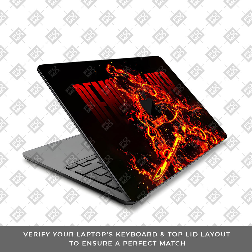 Rengoku Blazing Inferno MacBook Air 13 M5 2026 Laptop Skin