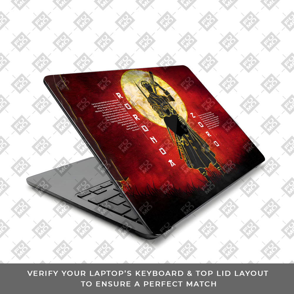 Zoro Under Golden Moon MacBook Air 13 M5 2026 Laptop Skin