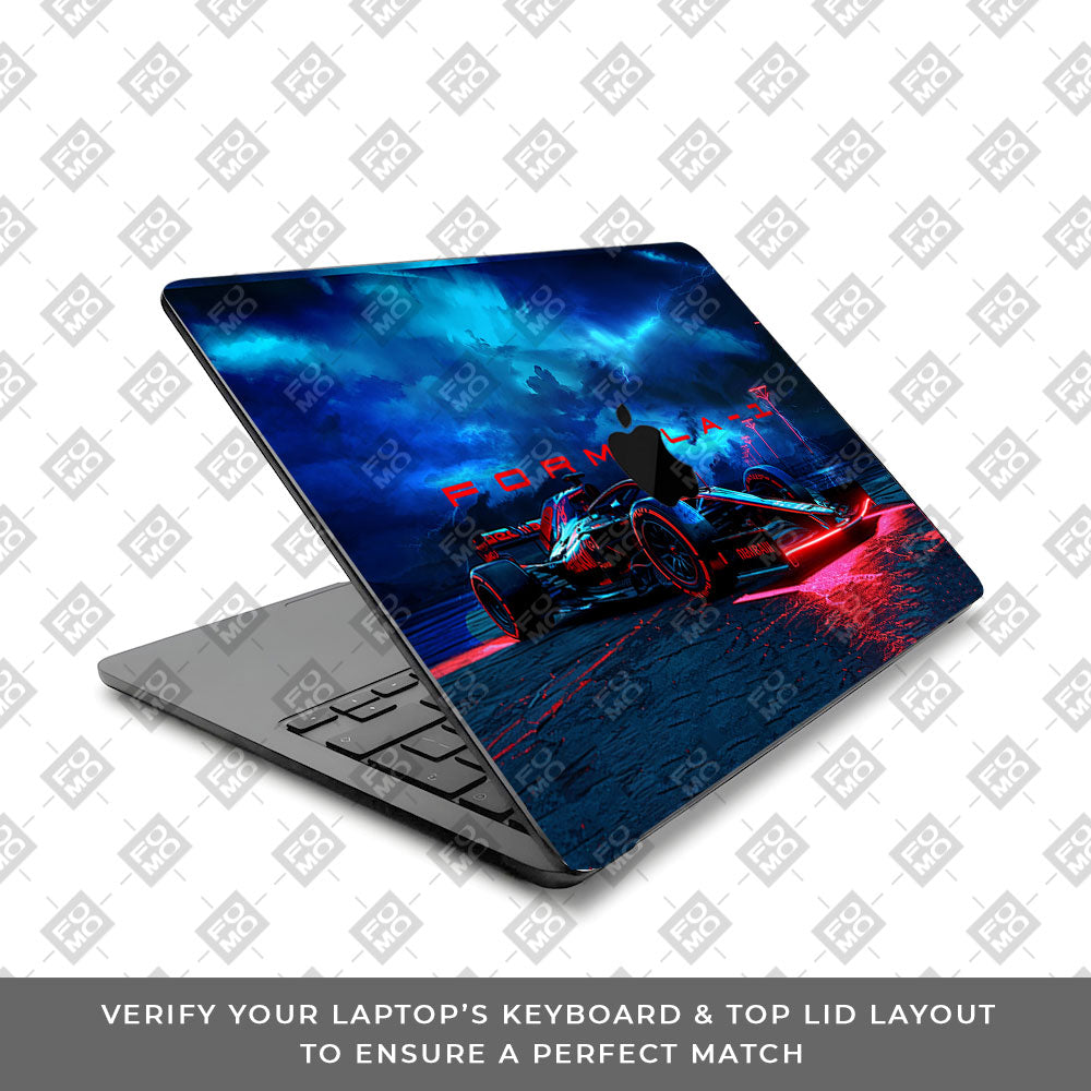 Fututristic Formula 1 MacBook Air 15 M5 2026 Laptop Skin