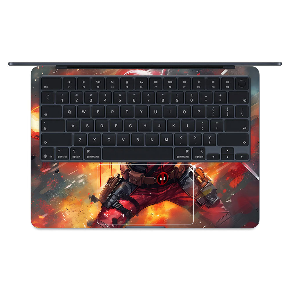 Deadpool in Action MacBook Air 13 M5 2026 Laptop Skin