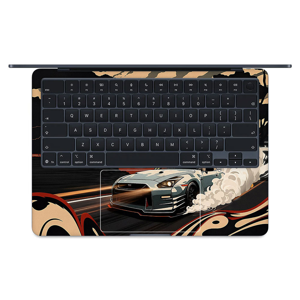 Samurai Rising Sun GTR MacBook Air 13 M5 2026 Laptop Skin