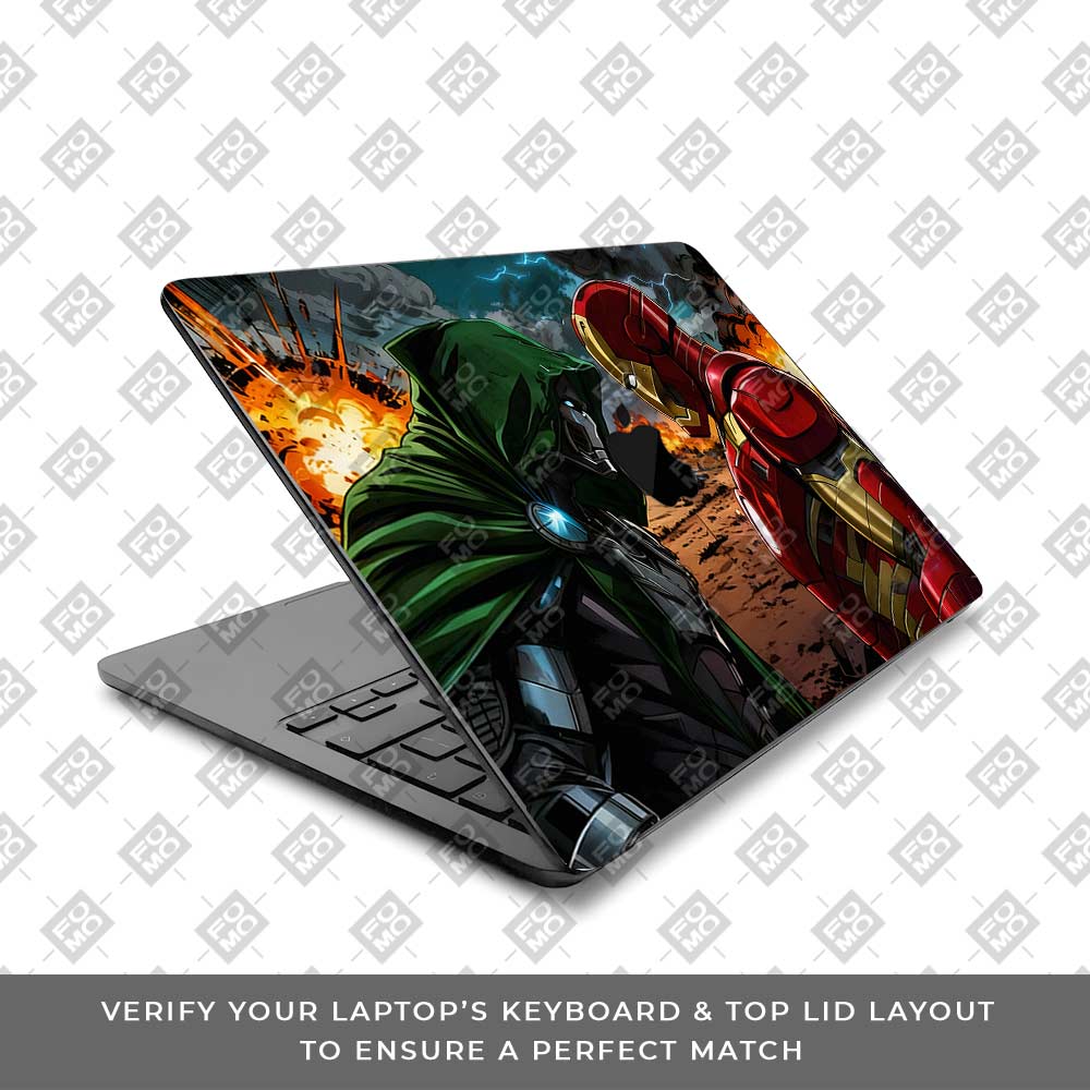 Iron Man vs Doom MacBook Air 13 M4 2025 3D Laptop Skin