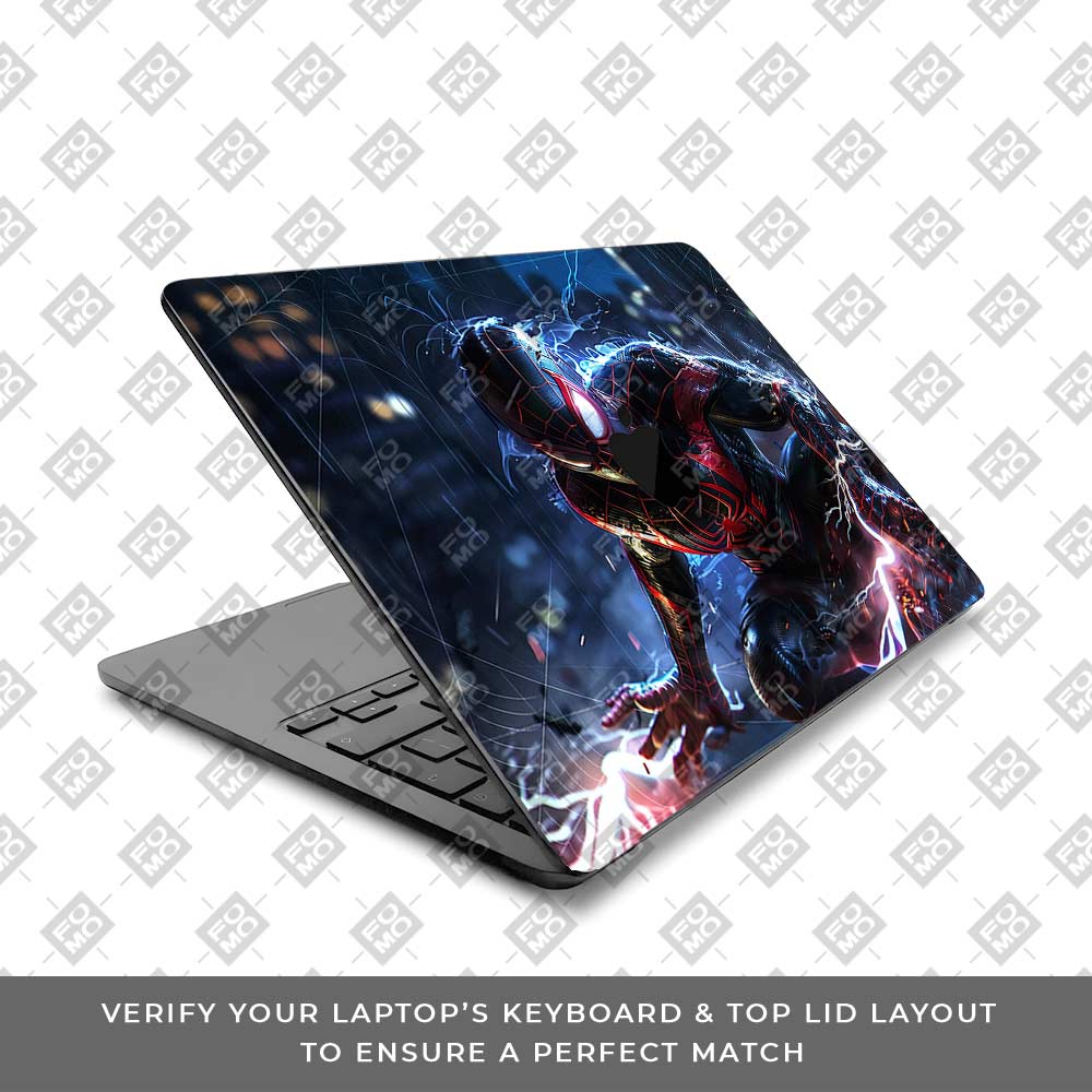Miles Morales Shockwave MacBook Air 13 M4 2025 3D Laptop Skin