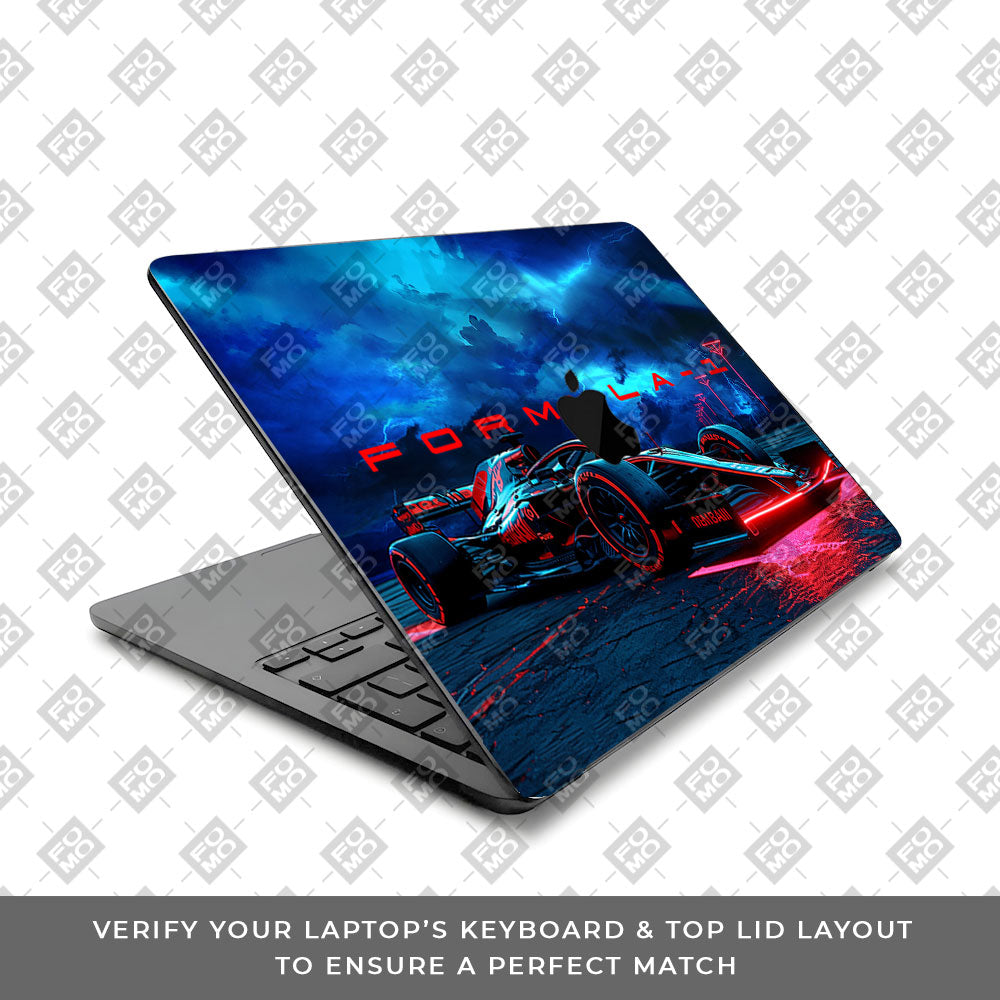 Fututristic Formula 1 MacBook Air 13 M4 2025 Laptop Skin