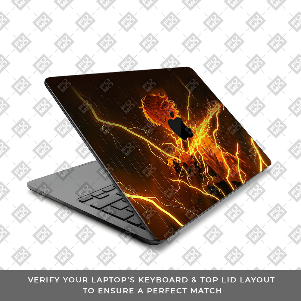 Thunder Soul Lightning Zenitsu MacBook Air 13 M3 2024 Laptop Skin