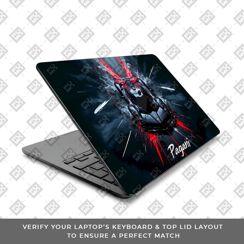 Pagani Midnight Impact MacBook Air 13 M4 2025 Laptop Skin