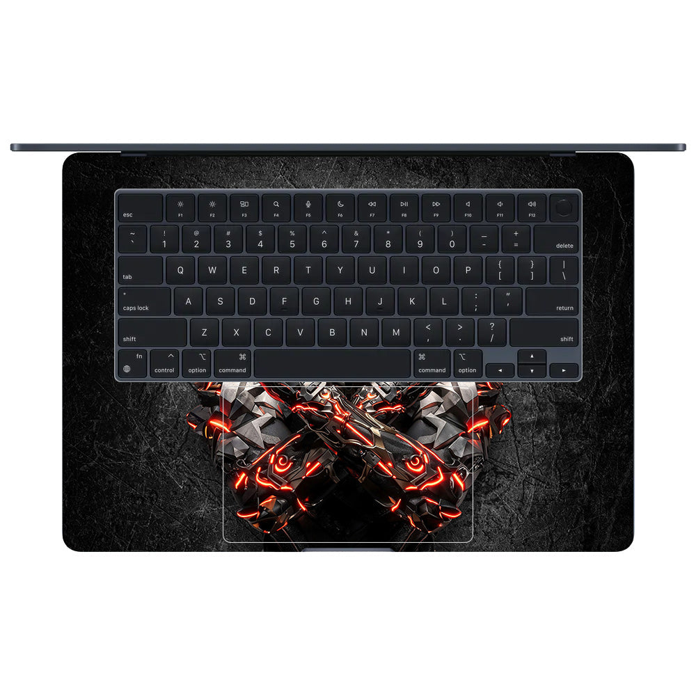 Black Panther Glowing Fury MacBook Air 15 M3 2024 Laptop Skin