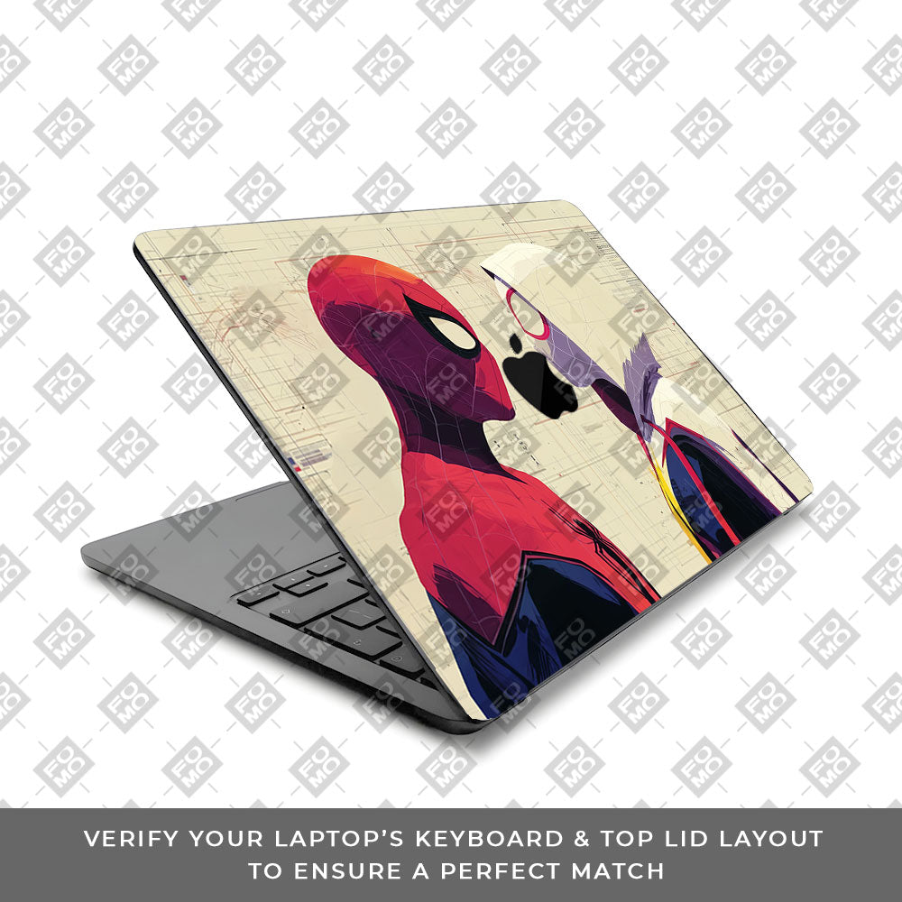 Spider Man X Spider Gwen MacBook Air 15 M3 2024 Laptop Skin