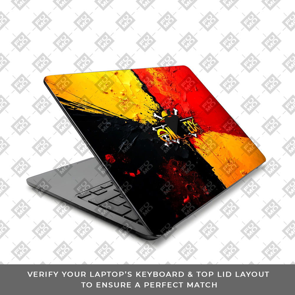 One Piece Paint Splash MacBook Air 15 M3 2024 Laptop Skin