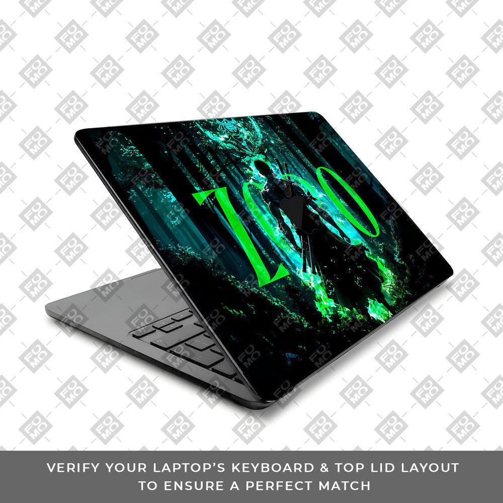 Zoro Green Aura MacBook Air 15 M4 2025 Laptop Skin