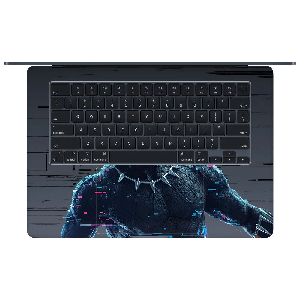 Transparent Glitchborne Panther MacBook Air 15 M4 2025 Laptop Skin