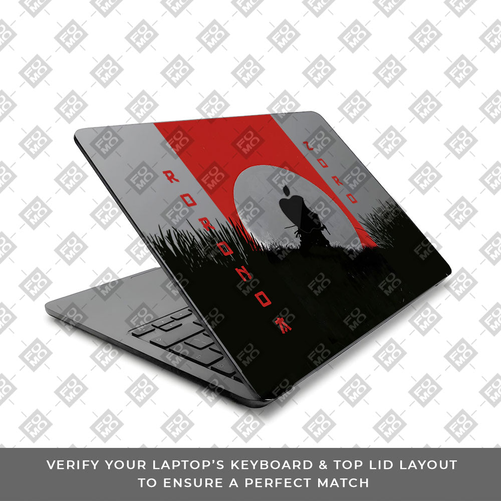 Transparent Swordsman's Resolve Macbook Air 13 M5 2026 Laptop Skin