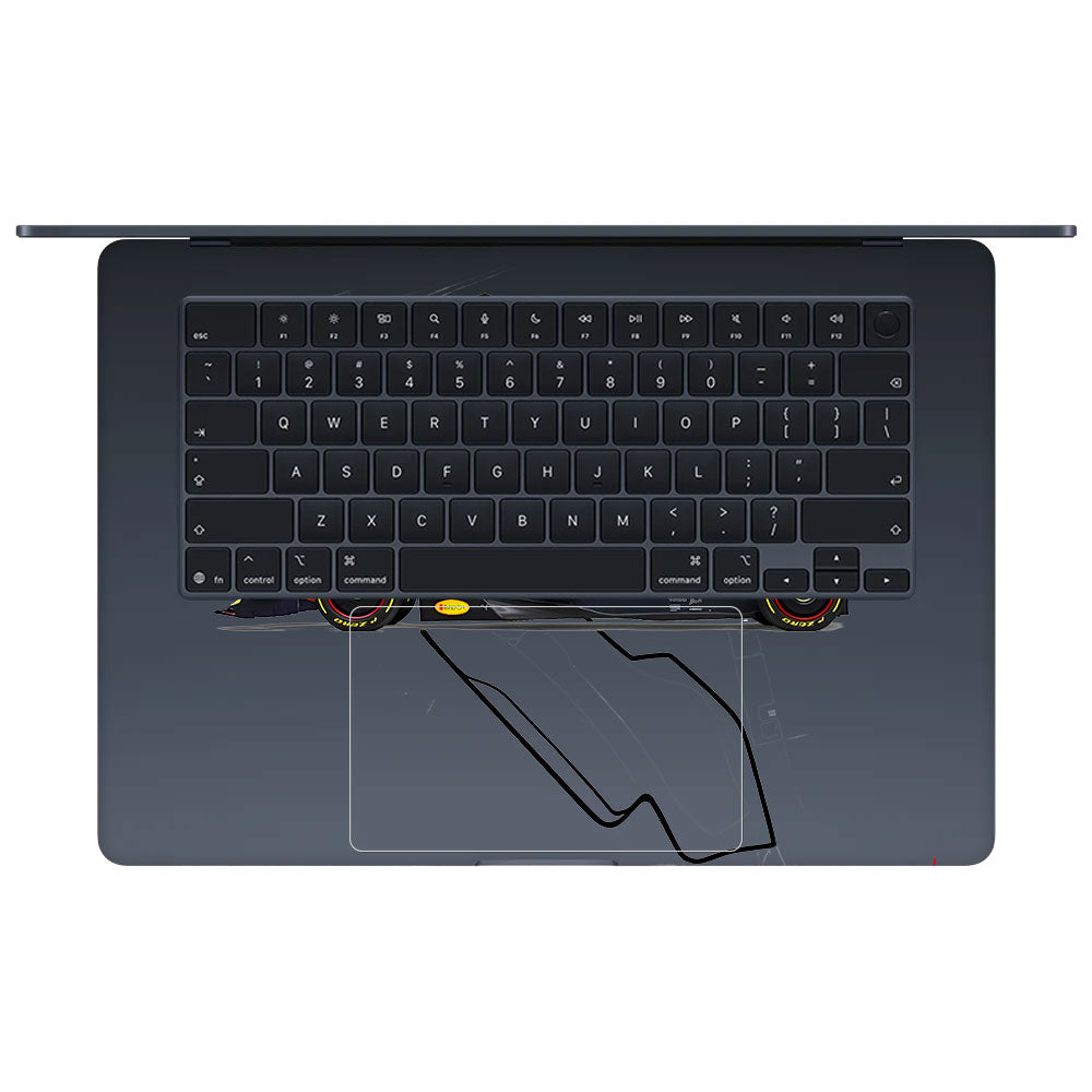 Transparent Track King Macbook Air 15 M5 2026 Laptop Skin