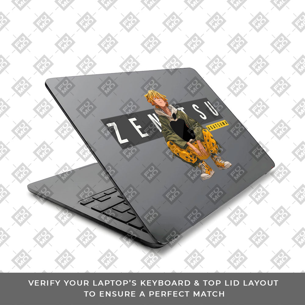 Transparent Zenitsu Agatsuma Macbook Air 15 M5 2026 Laptop Skin