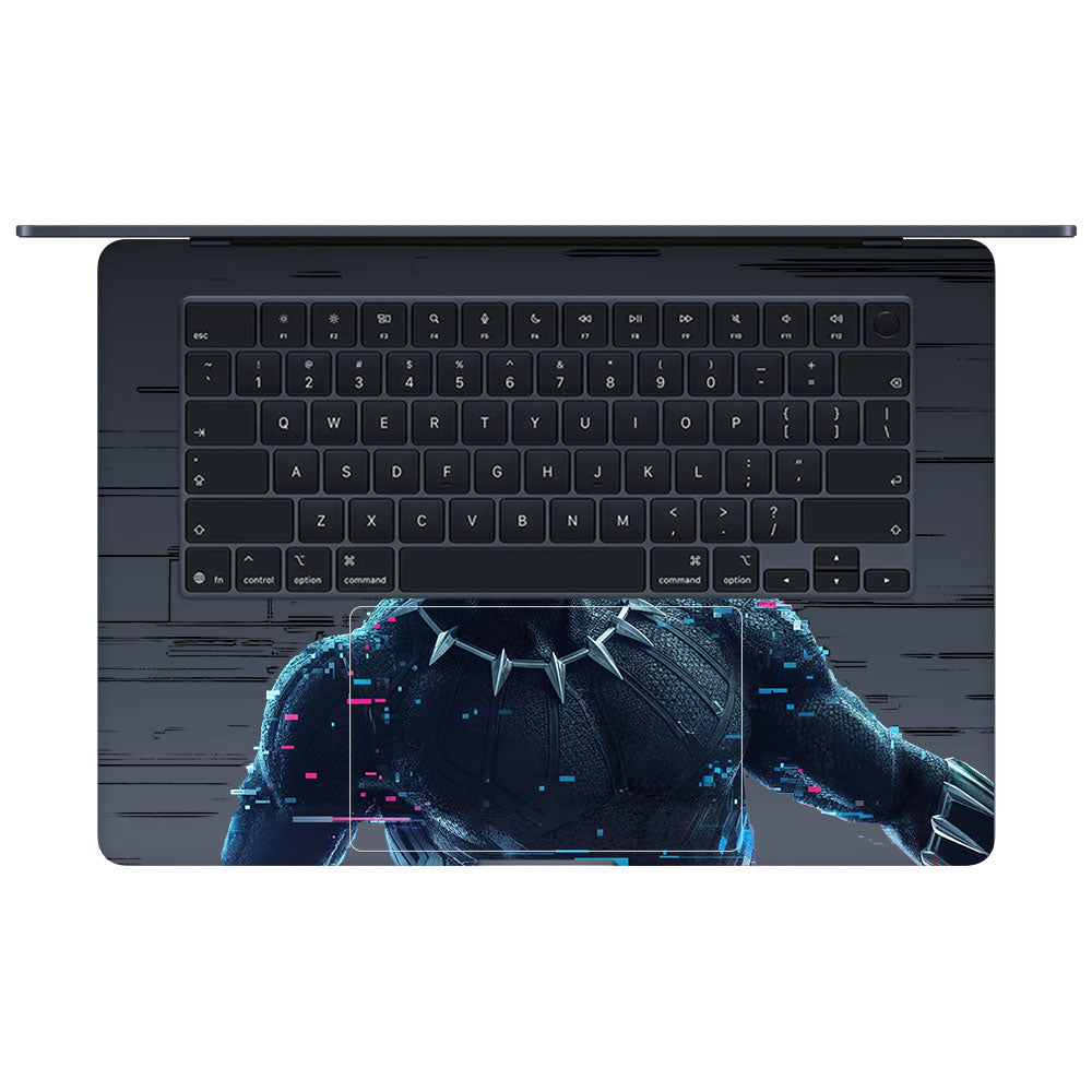 Transparent Glitchborne Panther Macbook Air 15 M5 2026 Laptop Skin