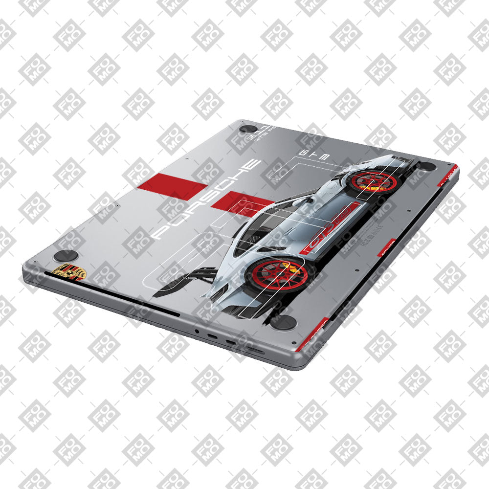 Transparent Porsche 911 Performance Macbook Air 13 M5 2026 Laptop Skin