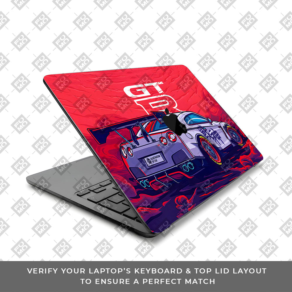 Nissan GTR Racing Edition Macbook Air 15 M5 2026 3D Laptop Skin