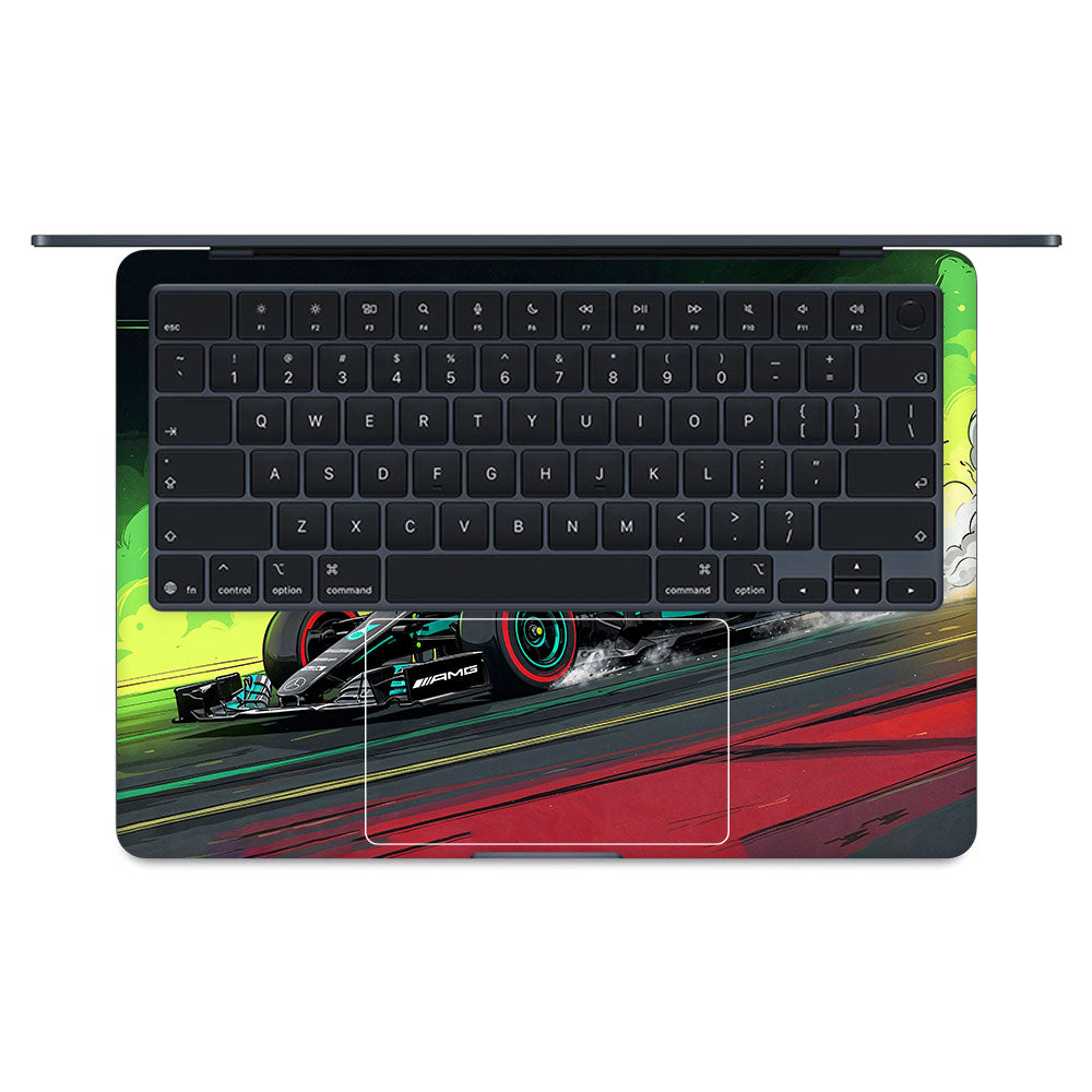 W15 F1 Red Bull x AMG Velocity Macbook Air 13 M5 2026 3D Laptop Skin