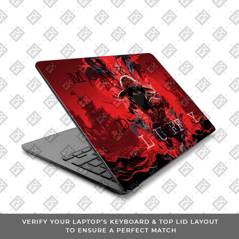 Red King Luffy Macbook Air 13 M5 2026 3D Laptop Skin
