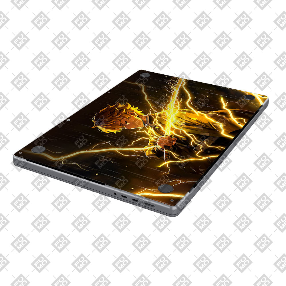 Thunder Soul Lightning Zenitsu Macbook Air 15 M5 2026 3D Laptop Skin