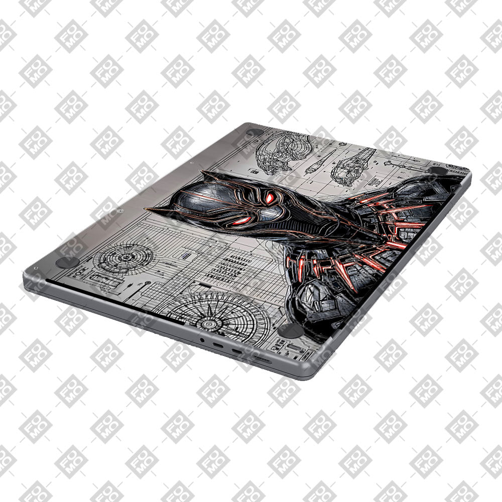 Black Panther Vibranium Tech Macbook Air 13 M5 2026 3D Laptop Skin