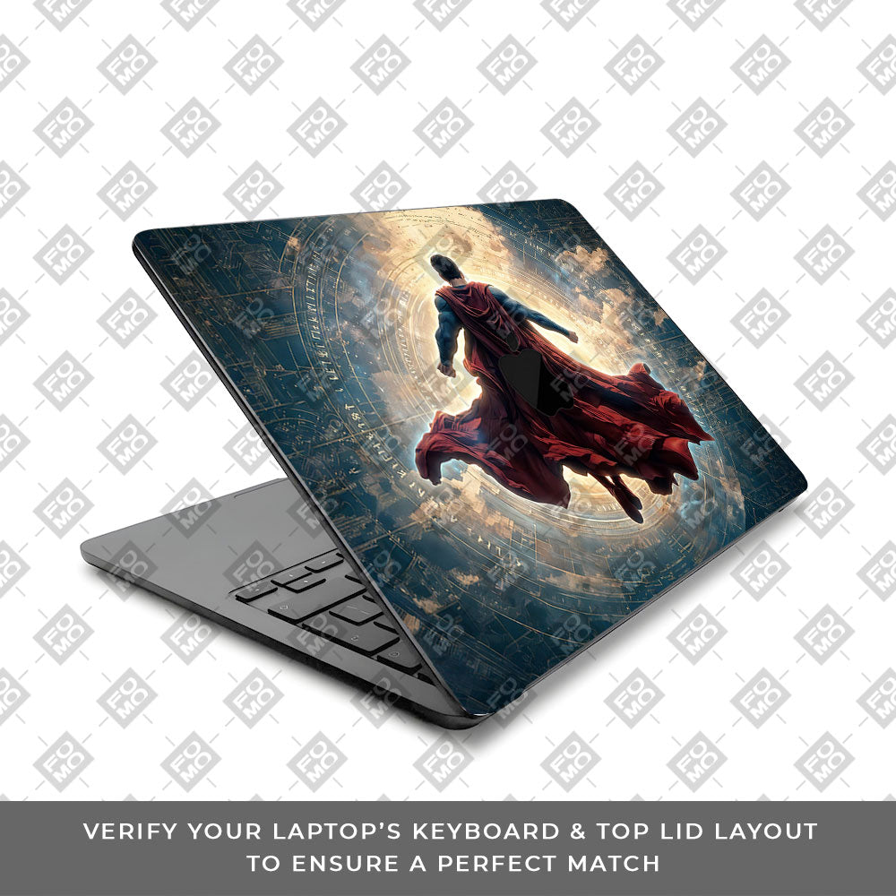 Superman Flying Beyond the Cosmos Macbook Air 15 M5 2026 3D Laptop Skin