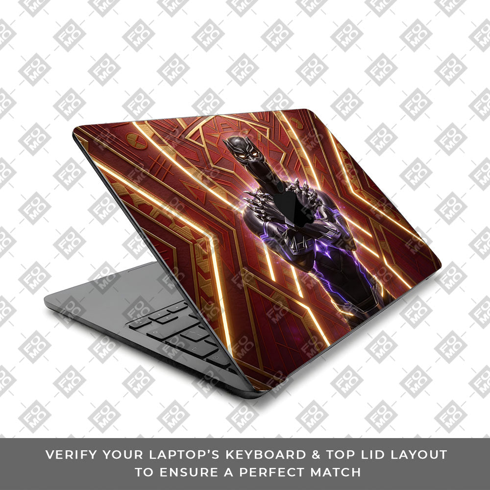 Black Panther Wakanda's King Macbook Air 15 M5 2026 3D Laptop Skin