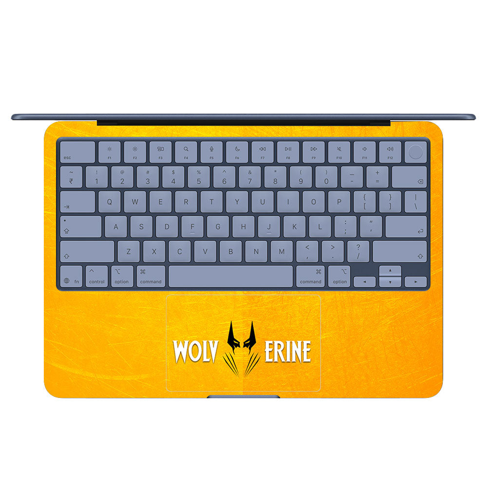 Wolverine with Yellow Background MacBook Neo 13 Laptop Skin