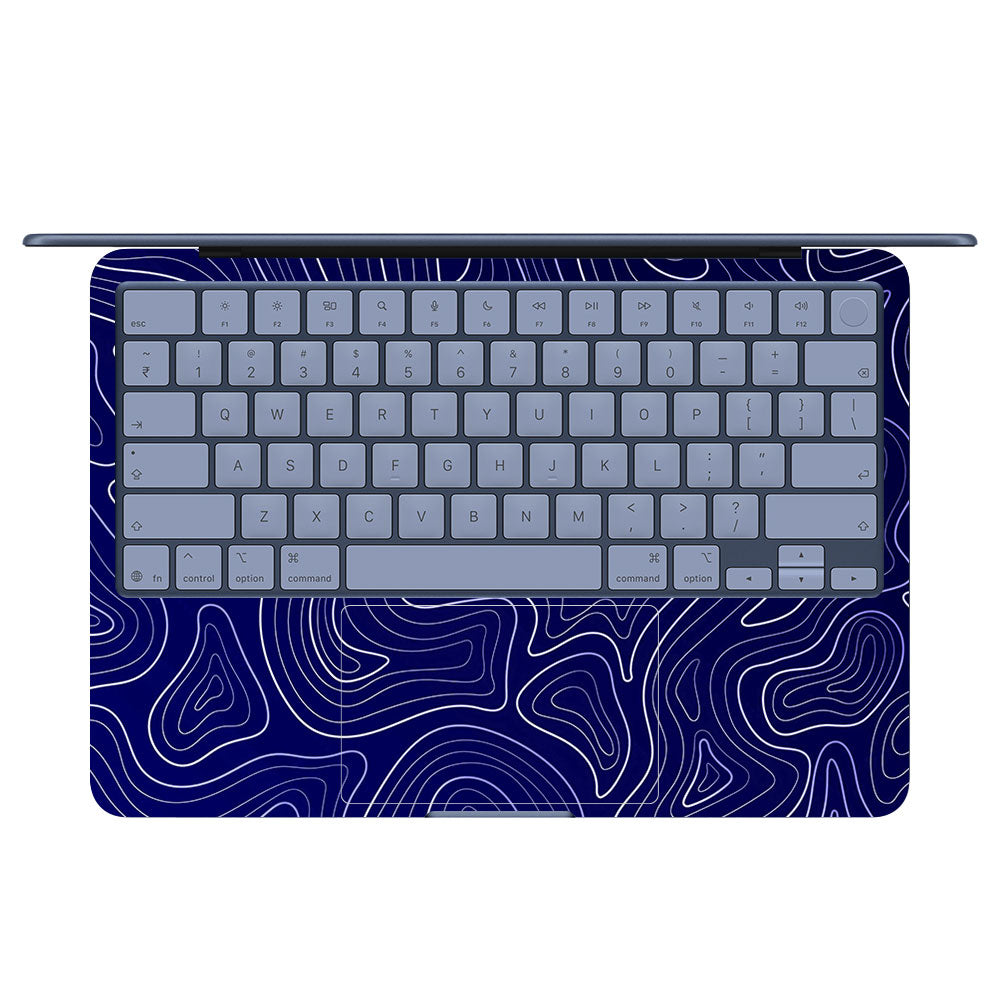Deep Blue Contour Depths MacBook Neo 13 Laptop Skin