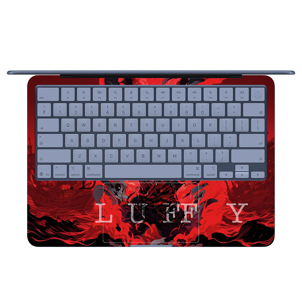 Red King Luffy MacBook Neo 13 3D Laptop Skin