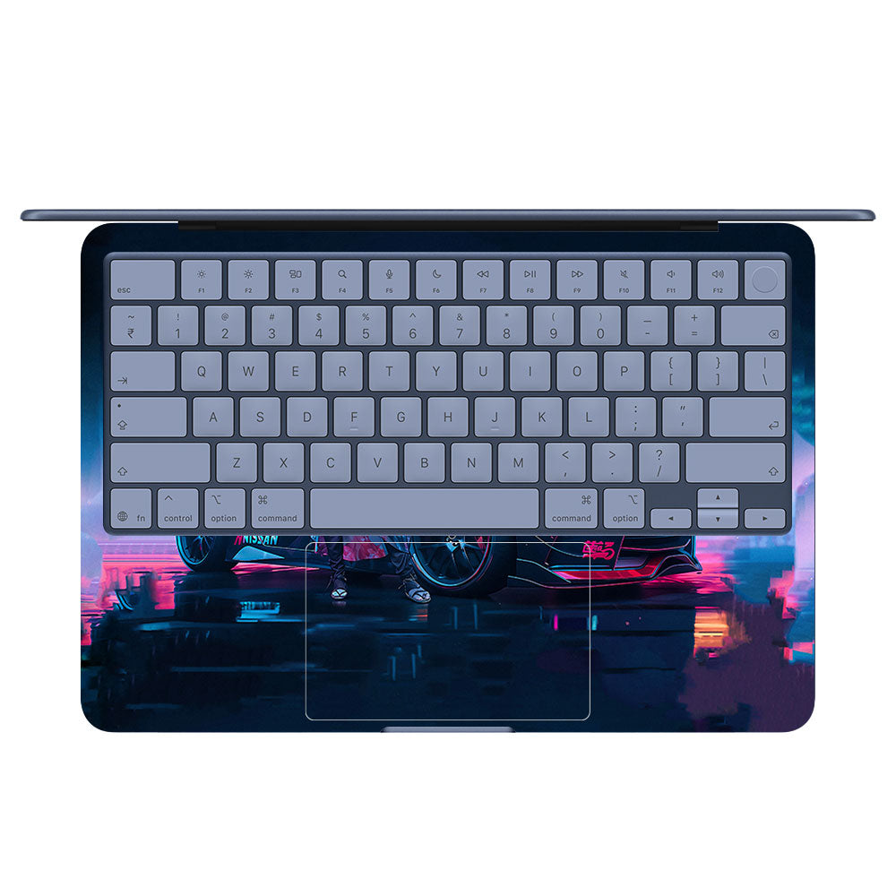 Neon Bloom Nezuko Racer MacBook Neo 13 Laptop Skin