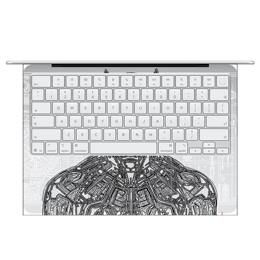 Transparent Black Panther Techshell MacBook Neo 13 Laptop Skin