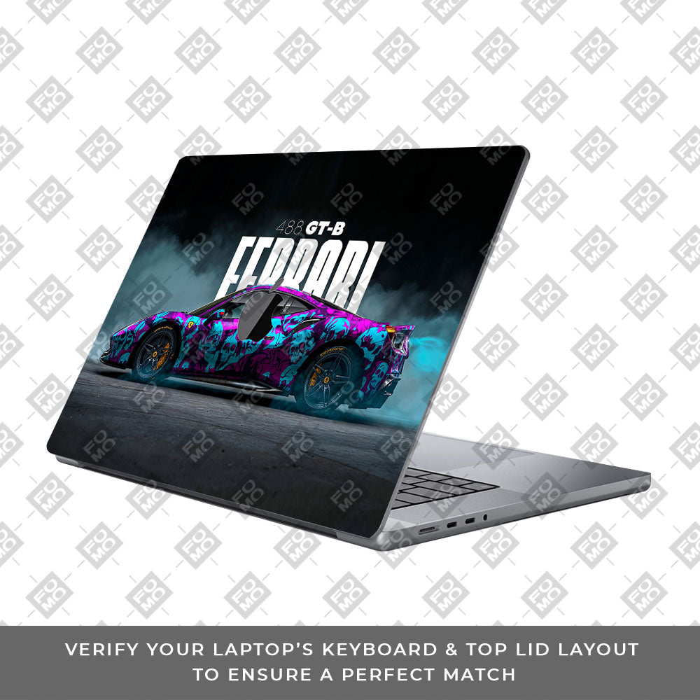 Psycho Drive Ferrari 488 MacBook Pro 13 Intel 2020 Laptop Skin