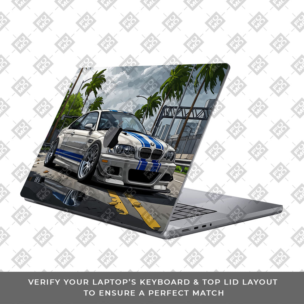Street Icon BMW E46 Drift Legend MacBook Pro 16 M1, M2, M3, M4 2021-2024 Laptop Skin