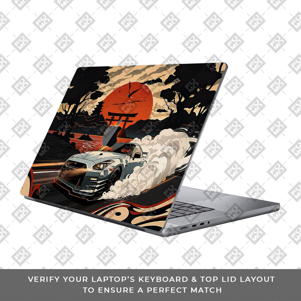 Samurai Rising Sun GTR MacBook Pro 13 M2 2022 Laptop Skin