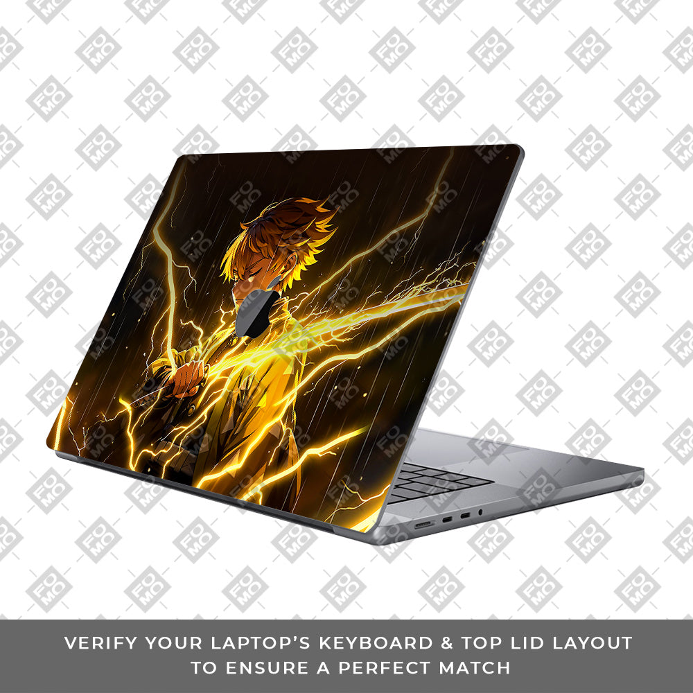 Thunder Soul Lightning Zenitsu MacBook Pro 13 M1 2020 Laptop Skin