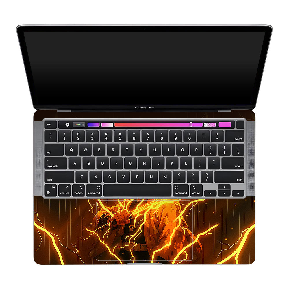 Thunder Soul Lightning Zenitsu MacBook Pro 13 M2 2022 Laptop Skin