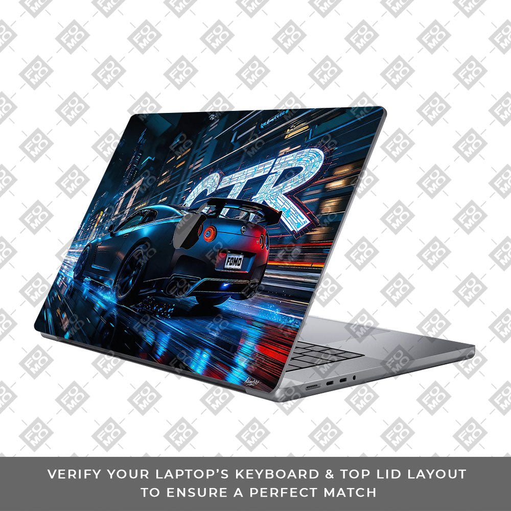 Neon GTR Nights MacBook Pro 16 M1, M2, M3, M4 2021-2024 Laptop Skin