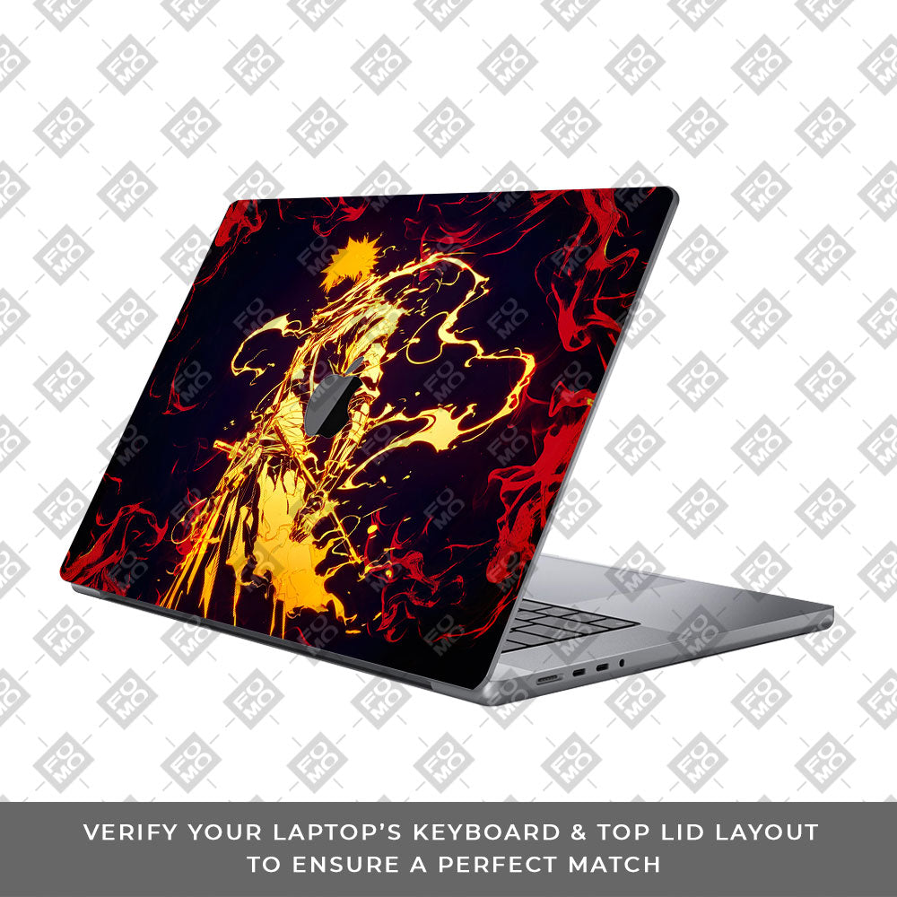 Bleach Ichigo Bankai Form MacBook Pro 16 M1, M2, M3, M4 2021-2024 Laptop Skin