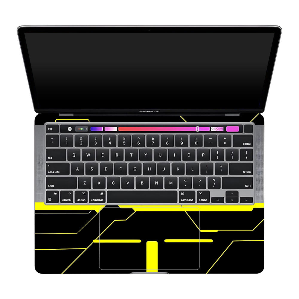 Cyberpunk Yellowline Grid MacBook Pro 13 M1 2020 Laptop Skin