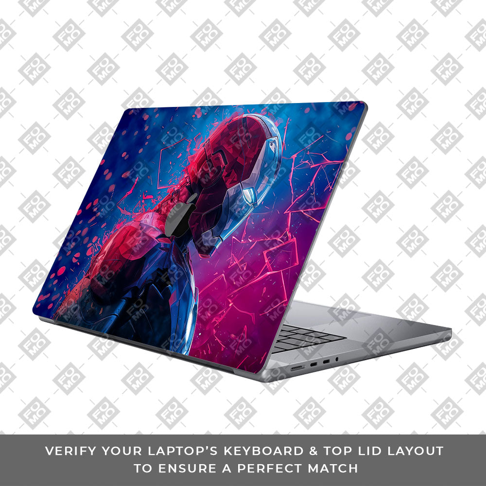 Iron Man Neon Tech MacBook Pro 14 M1, M2, M3, M4 2021-2024 Laptop Skin