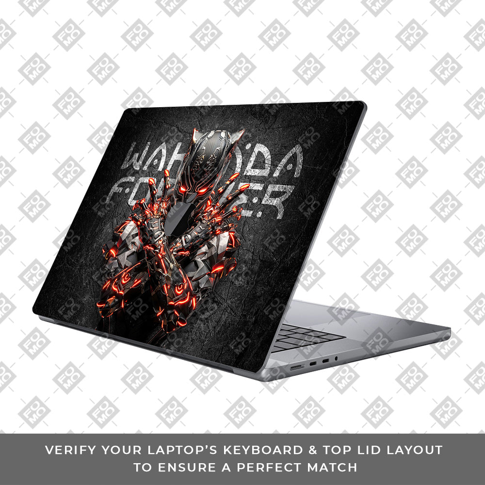 Black Panther Glowing Fury MacBook Pro 13 M1 2020 Laptop Skin