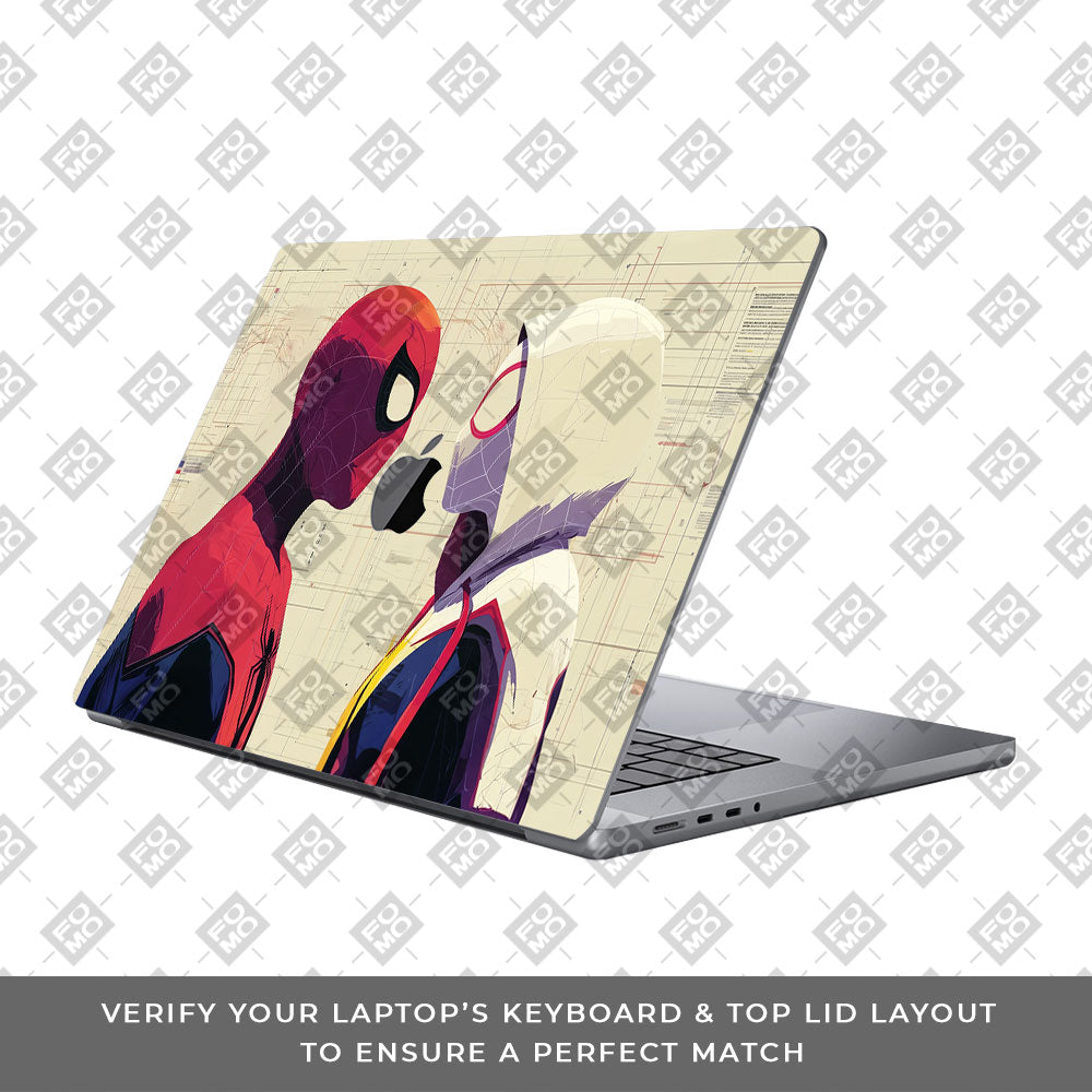 Spider Man X Spider Gwen MacBook Pro 14 M1, M2, M3, M4 2021-2024 Laptop Skin