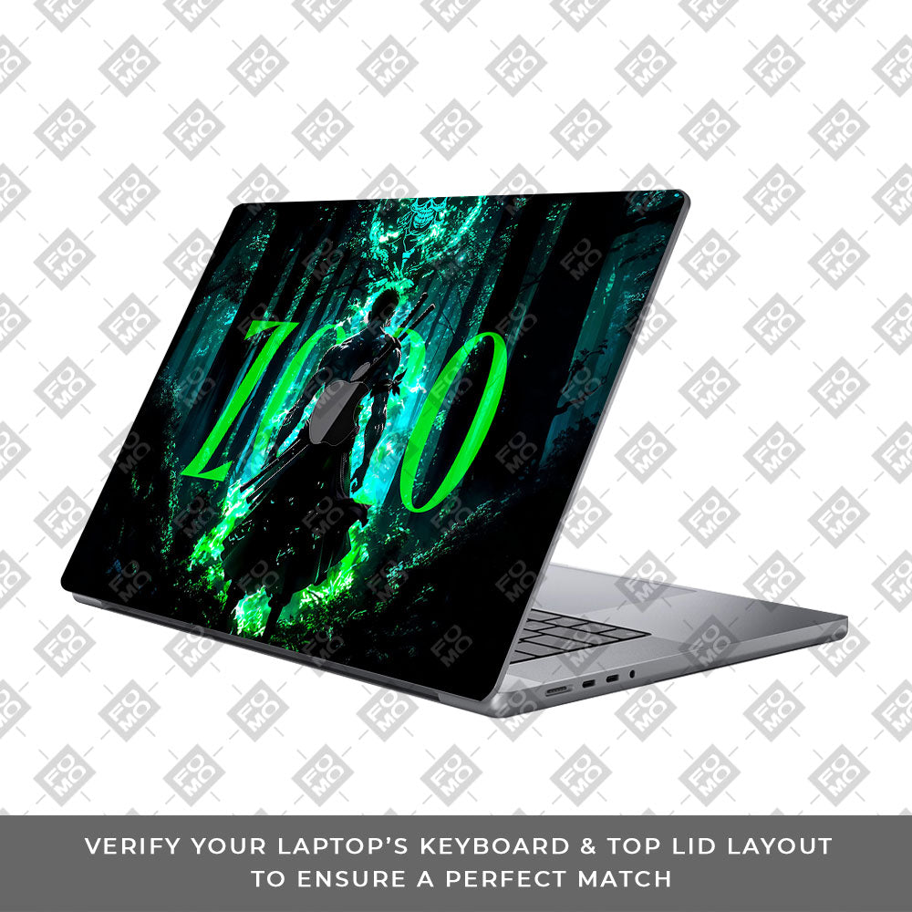Zoro Green Aura MacBook Pro 16 M1, M2, M3, M4 2021-2024 Laptop Skin